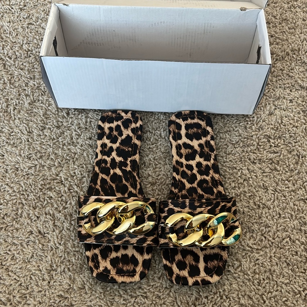 Zebra Sandal Slides Brand New